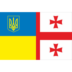 Флаг Украина-Грузия (дружественный). Вариант-03 Флаг Украина-Грузия (дружественный). Вариант-03