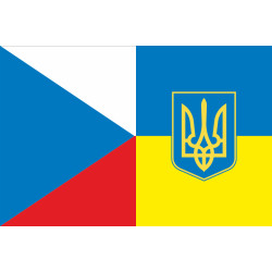 Флаг Украина-Чехия (дружественный). Вариант-02