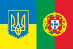 Флаг «Украина-Португалия» (дружественный). Вариант-02 Флаг «Украина-Португалия» (дружественный). Вариант-02