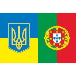 Флаг «Украина-Португалия» (дружественный). Вариант-02 Флаг «Украина-Португалия» (дружественный). Вариант-02