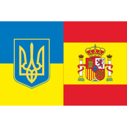 Флаг «Украина-Испания» (дружественный). Вариант-02