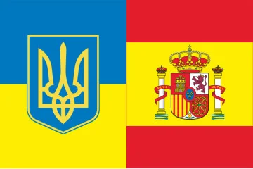 Флаг «Украина-Испания» (дружественный). Вариант-02 Флаг «Украина-Испания» (дружественный). Вариант-02