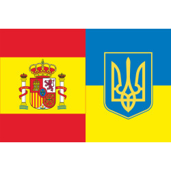 Флаг «Украина-Испания» (дружественный). Вариант-03