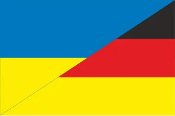 Флаг «Украина-Германия» (дружественный). Вариант-01 Флаг «Украина-Германия» (дружественный). Вариант-01