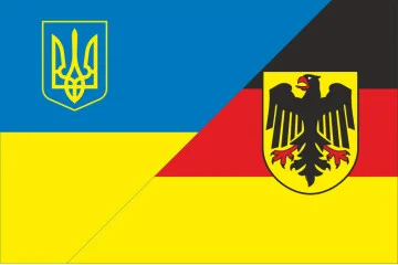 Флаг «Украина-Германия» (дружественный). Вариант-02 Флаг «Украина-Германия» (дружественный). Вариант-02