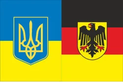 Флаг «Украина-Германия» (дружественный). Вариант-03 Флаг «Украина-Германия» (дружественный). Вариант-03