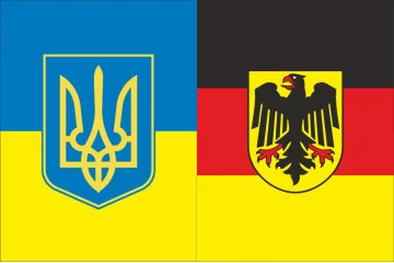 Флаг «Украина-Германия» (дружественный). Вариант-03 Флаг «Украина-Германия» (дружественный). Вариант-03