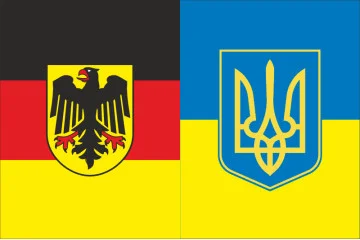 Флаг «Украина-Германия» (дружественный). Вариант-04 Флаг «Украина-Германия» (дружественный). Вариант-04