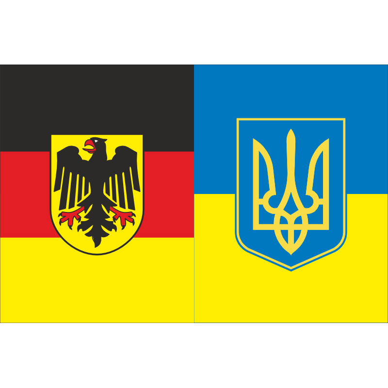 Прапор «Україна-Німеччина» (дружній). Варіант-04 Прапор «Україна-Німеччина» (дружній). Варіант-04