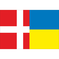 Флаг «Украина-Дания» (дружественный). Вариант-02