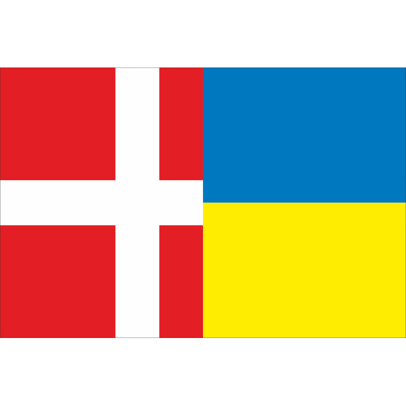Флаг «Украина-Дания» (дружественный). Вариант-02 Флаг «Украина-Дания» (дружественный). Вариант-02