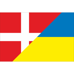 Флаг «Украина-Дания» (дружественный). Вариант-03
