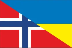 Флаг «Украина-Норвегия» (дружественный). Вариант-01 Флаг «Украина-Норвегия» (дружественный). Вариант-01