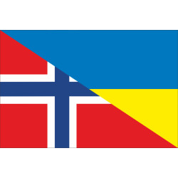 Флаг «Украина-Норвегия» (дружественный). Вариант-01