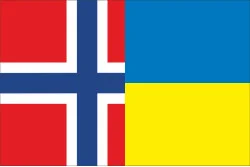 Флаг «Украина-Норвегия» (дружественный). Вариант-02 Флаг «Украина-Норвегия» (дружественный). Вариант-02