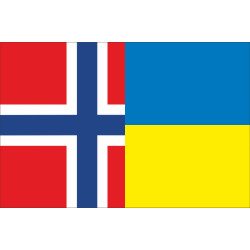 Флаг «Украина-Норвегия» (дружественный). Вариант-02