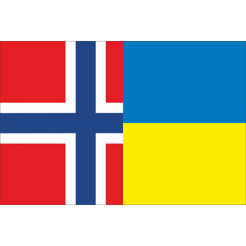 Флаг «Украина-Норвегия» (дружественный). Вариант-02 Флаг «Украина-Норвегия» (дружественный). Вариант-02