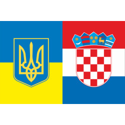 Флаг «Украина-Хорватия» (дружественный). Вариант-01 Флаг «Украина-Хорватия» (дружественный). Вариант-01