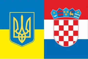 Прапор «Україна-Хорватія» (дружній). Варіант-01 Прапор «Україна-Хорватія» (дружній). Варіант-01