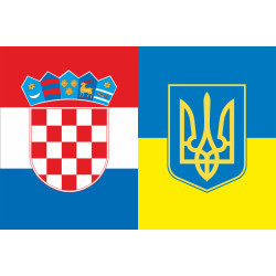 Флаг «Украина-Хорватия» (дружественный). Вариант-02 Флаг «Украина-Хорватия» (дружественный). Вариант-02