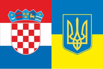 Прапор «Україна-Хорватія» (дружній). Варіант-02 Прапор «Україна-Хорватія» (дружній). Варіант-02