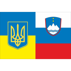 Флаг «Украина-Словения» (дружественный). Вариант-01 Флаг «Украина-Словения» (дружественный). Вариант-01