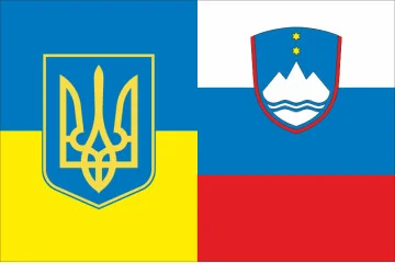 Флаг «Украина-Словения» (дружественный). Вариант-01