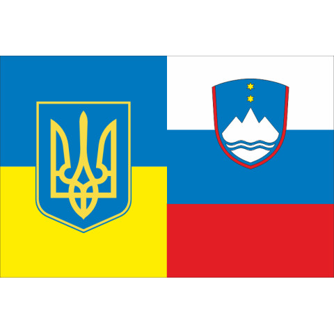Флаг «Украина-Словения» (дружественный). Вариант-01 Флаг «Украина-Словения» (дружественный). Вариант-01