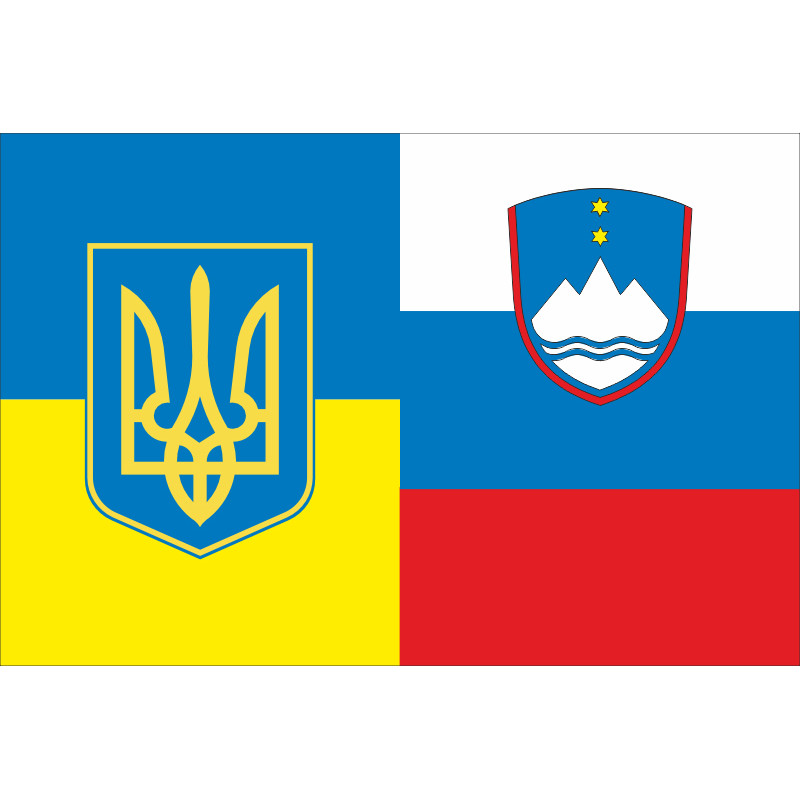 Флаг «Украина-Словения» (дружественный). Вариант-01 Флаг «Украина-Словения» (дружественный). Вариант-01