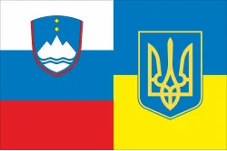 Флаг «Украина-Словения» (дружественный). Вариант-02 Флаг «Украина-Словения» (дружественный). Вариант-02