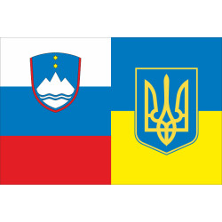 Флаг «Украина-Словения» (дружественный). Вариант-02 Флаг «Украина-Словения» (дружественный). Вариант-02