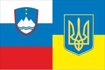 Флаг «Украина-Словения» (дружественный). Вариант-02
