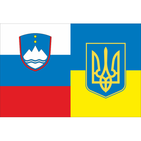 Флаг «Украина-Словения» (дружественный). Вариант-02 Флаг «Украина-Словения» (дружественный). Вариант-02