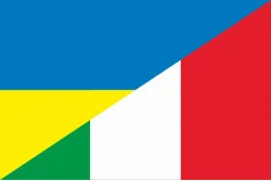 Флаг «Украина-Италия» (дружественный). Вариант-01 Флаг «Украина-Италия» (дружественный). Вариант-01