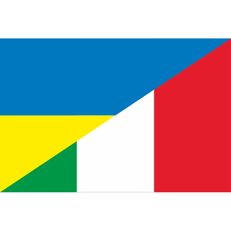 Флаг «Украина-Италия» (дружественный). Вариант-01 Флаг «Украина-Италия» (дружественный). Вариант-01
