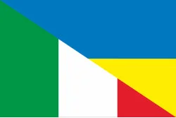 Флаг «Украина-Италия» (дружественный). Вариант-02 Флаг «Украина-Италия» (дружественный). Вариант-02