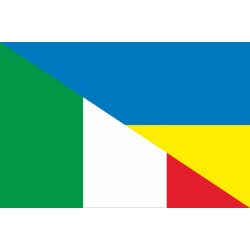 Флаг «Украина-Италия» (дружественный). Вариант-02