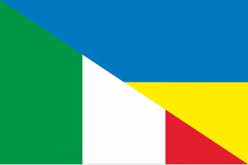 Флаг «Украина-Италия» (дружественный). Вариант-02 Флаг «Украина-Италия» (дружественный). Вариант-02