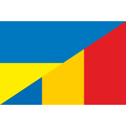 Флаг «Украина-Румыния» (дружественный). Вариант-01 Флаг «Украина-Румыния» (дружественный). Вариант-01