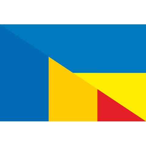 Флаг «Украина-Румыния» (дружественный). Вариант-02 Флаг «Украина-Румыния» (дружественный). Вариант-02