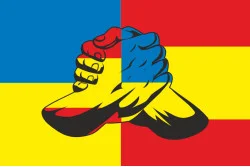 Флаг «Украина-Испания» (дружественный). Вариант-04 Флаг «Украина-Испания» (дружественный). Вариант-04