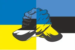 Флаг «Украина-Эстония» (дружественный). Вариант-05