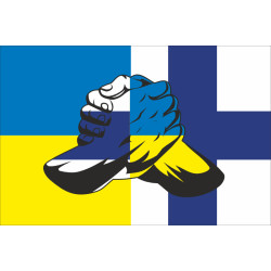 Флаг Украина-Финляндия (дружественный). Вариант-05
