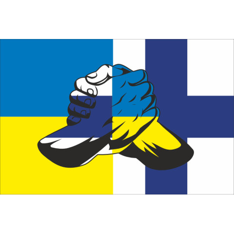 Прапор Україна-Фінляндія (дружній). Варіант-05