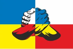 Флаг «Украина-Польща» (дружественный). Вариант-06 Флаг «Украина-Польща» (дружественный). Вариант-06