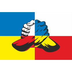 Прапор «Україна-Польща» (дружній). Варіант-06 Прапор «Україна-Польща» (дружній). Варіант-06