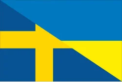 Флаг «Украина-Швеция» (дружественный). Вариант-01 Флаг «Украина-Швеция» (дружественный). Вариант-01