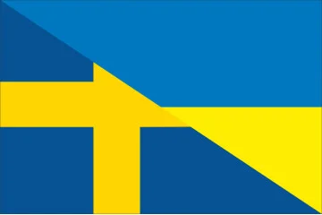 Прапор «Україна-Швеція» (дружній). Варіант-01 Прапор «Україна-Швеція» (дружній). Варіант-01