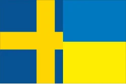 Флаг «Украина-Швеция» (дружественный). Вариант-02 Флаг «Украина-Швеция» (дружественный). Вариант-02