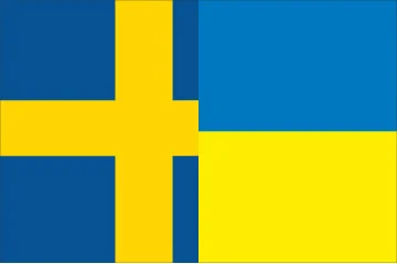 Прапор «Україна-Швеція» (дружній). Варіант-02 Прапор «Україна-Швеція» (дружній). Варіант-02
